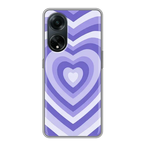 Чехол с рисунком «Сердце фиолет» для OPPO A98 Чехол с рисунком «Сердце фиолет» для OPPO A98
