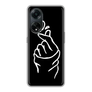 Чохол (Знак сердечка) для Oppo A98 (Сердечко на чорному)