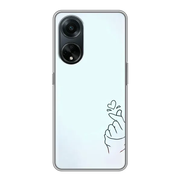 Чехол с рисунком «Сердце на голубом» для OPPO A98 Чехол с рисунком «Сердце на голубом» для OPPO A98