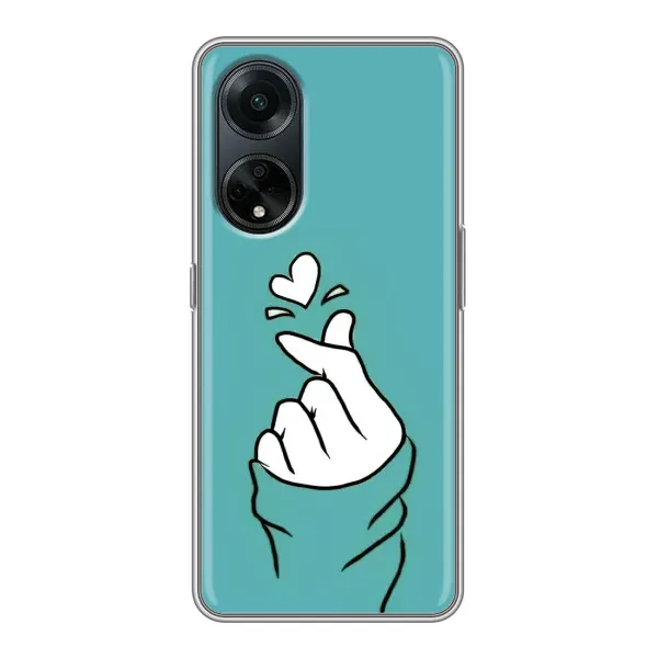 Чехол с рисунком «Сердечко на бирюзовом» для OPPO A98 Чехол с рисунком «Сердечко на бирюзовом» для OPPO A98