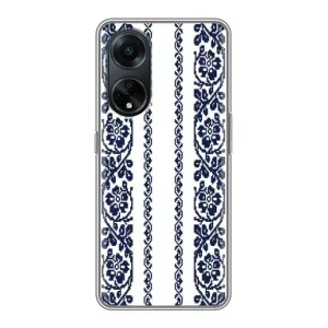 Силиконовый Чехол на Oppo A98 с картинкой Вышиванки (Синяя вышиванка)