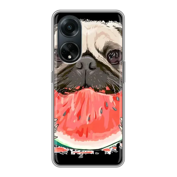 Чехол с рисунком «Смешной Мопс» для OPPO A98 Чехол с рисунком «Смешной Мопс» для OPPO A98