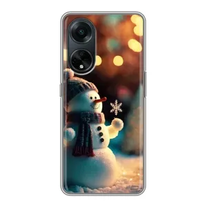 Чохли на Новий Рік Oppo A98 (Сніговик святковий)