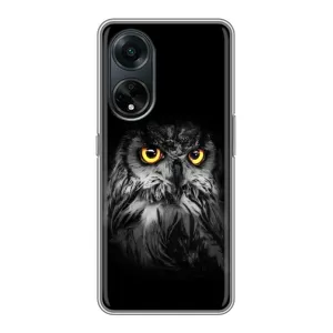 Чехлы с принтом СОВЫ для Oppo A98 (Сова на чёрном)