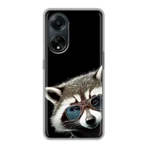Силіконовий Чохол з Энотами на Oppo A98 (Стильний Єнот)