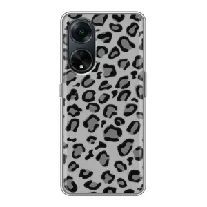 Чехол с леопардовым принтом на Oppo A98 (Темный леопрад)