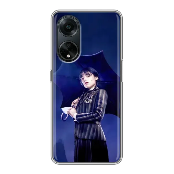 Чехол с рисунком «Уэнсдей с зонтом» для OPPO A98 Чехол с рисунком «Уэнсдей с зонтом» для OPPO A98