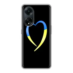 Силиконовый Чехол на Oppo A98 (Я-Украина) (Украинское сердце)