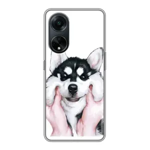 Бампер для Oppo A98 з картинкою "Песики" (Собака Хаскі)
