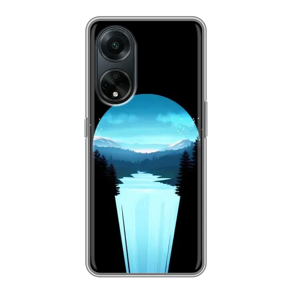 Чехол с рисунком «Синий Водопад» для OPPO A98 Чехол с рисунком «Синий Водопад» для OPPO A98