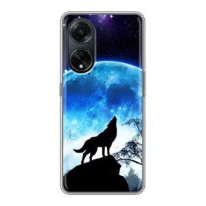Чехол с Волком на Oppo A98 (Воет на луну)