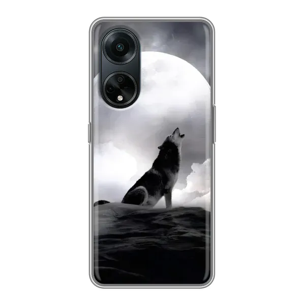 Чехол с рисунком «Волк и луна» для OPPO A98 Чехол с рисунком «Волк и луна» для OPPO A98