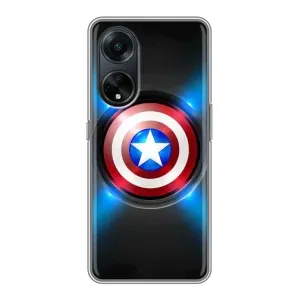 Чохол с Щітом Капітана Америки на Oppo A98 (Яскраий Щит Капітана)