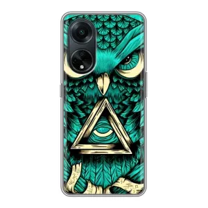 Чехлы с принтом СОВЫ для Oppo A98 (Зеленая сова)