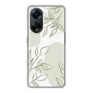 Чохол квітковий дизайн для Oppo A98 (Зелений дизайн)