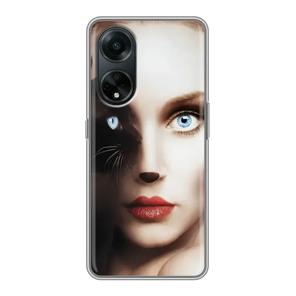 Чехол с рисунком «Женщина кошка» для OPPO A98 Чехол с рисунком «Женщина кошка» для OPPO A98