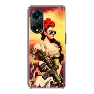 ЗСУ Чехлы (TPU) для Oppo A98 (Женщина солдат)
