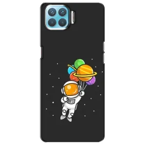Силиконовый Чехол с принтом "Космонавты" на Oppo F17 Pro (Космонавт с шариками)