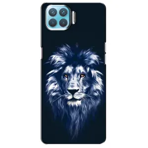Чохол з картинкою на Oppo F17 Pro (Лев – синій)