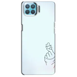 Чохол (Знак сердечка) для Oppo F17 Pro (Сердечко на блакитному)