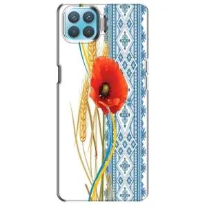 Силиконовый Чехол на Oppo F17 Pro с картинкой Вышиванки (Вышиванка с цветком)