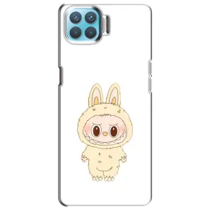 Чехол с принтом Лабубу для Oppo F17 (Бежевый Лабубу)