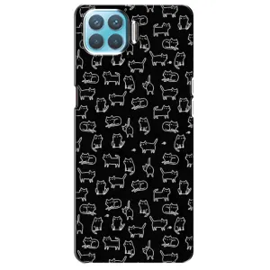 Чохол на тематику: Коти для OPPO F17 (Котики на чорному)