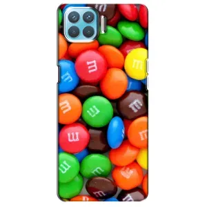 Чехол с изображением вкусной еды для Oppo F17 (Разноцветные M&M'S)