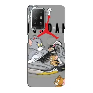 Силиконовый Чехол Nike Air Jordan на Оппо Ф19 Про Плюс (Air Jordan)