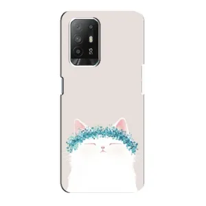 Чехол на тематику: Коты для OPPO F19 Pro Plus 5G (Белый котик)