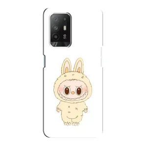 Чехол с принтом Лабубу для Oppo F19 Pro Plus 5G (Бежевый Лабубу)