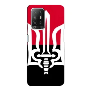 Чехлы УПА (Красно-Чёрный) на Oppo F19 Pro Plus 5G (Герб Украины)