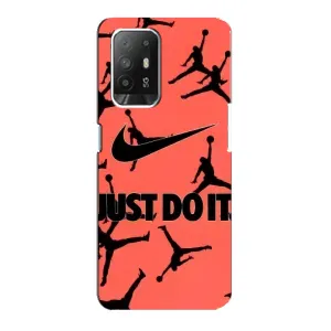 Силиконовый Чехол Nike Air Jordan на Оппо Ф19 Про Плюс (Just Do It)