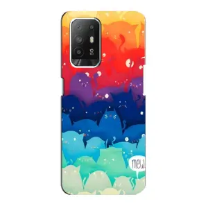 Силиконовый чехол с котиком для Oppo F19 Pro Plus 5G (Mew)