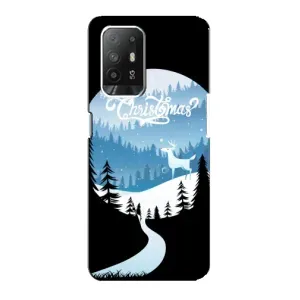 Силиконовый бампер на рождество для Oppo F19 Pro Plus 5G (Рождественский Олень)