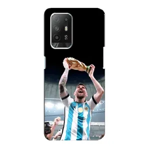 Чехлы Лео Месси Аргентина для Oppo F19 Pro Plus 5G (Счастливый Месси)