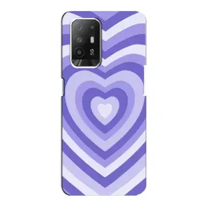 Чохли з тематикою "Маленькі Сердчеки" на Oppo F19 Pro Plus 5G (Серце фіолет)