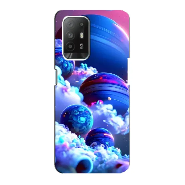 Чехол с рисунком «Синие планеты» для OPPO F19 Pro Plus 5G Чехол с рисунком «Синие планеты» для OPPO F19 Pro Plus 5G