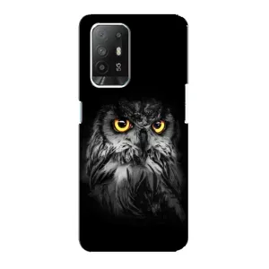 Чехлы с принтом СОВЫ для Oppo F19 Pro Plus 5G (Сова на чёрном)