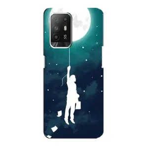 Чехол (ТПУ) с планетами на Oppo F19 Pro Plus 5G (To The moon)