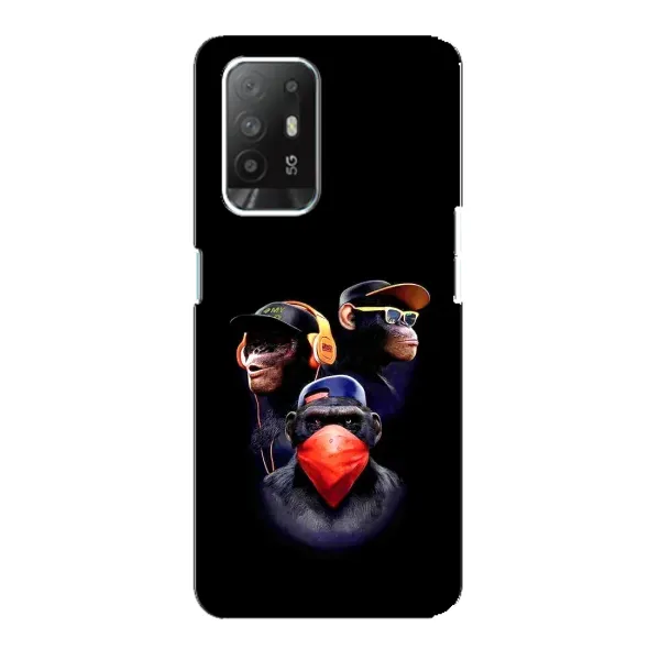 Чехол с рисунком «Три обезьяны» для OPPO F19 Pro Plus 5G Чехол с рисунком «Три обезьяны» для OPPO F19 Pro Plus 5G