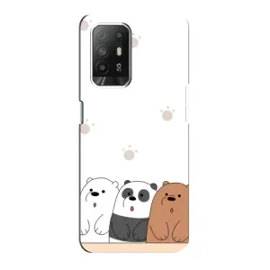 Чехлы с изображением разных животных для Oppo F19 Pro Plus 5G (Удивленные медвеженки)