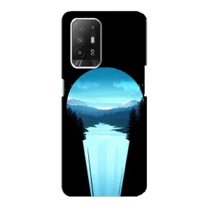 Летний Чехол на Oppo F19 Pro Plus 5G (Синий Водопад)