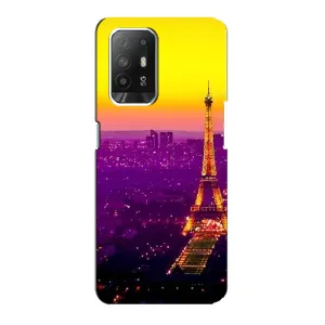 Чохол Ейфелева Вежа на Oppo F19 Pro Plus 5G (Яскрава башня)