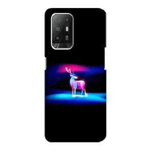 Силиконовый бампер с картинкой животных для Oppo F19 Pro Plus 5G (Яркий олень)