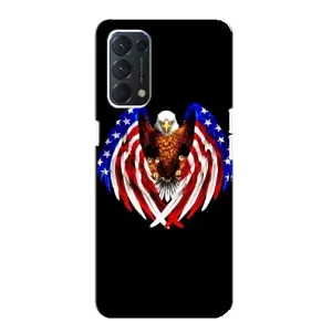 Чохол Прапор USA для Oppo F19 (Крила США)
