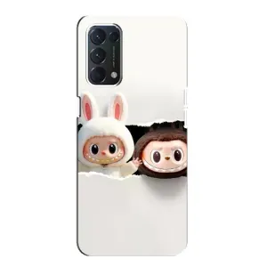 Чехол с принтом Лабубу для Oppo F19 (Фигурки Labubu)