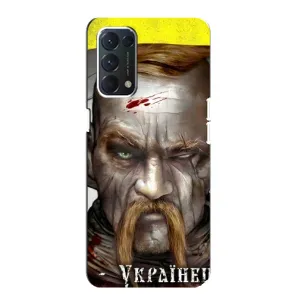 Чехол с картинкой (Патриотический КОЗАК) на Oppo F19 (Одноглазый Козак)