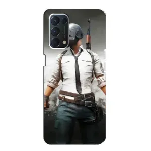 Силиконовый чехол с картинкой "Герой Pubg" на Oppo F19 (Пабг)
