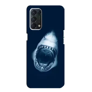 Силіконовий бампер з картинкою звірів для Oppo F19 (Пащу Акули)